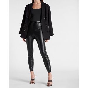 Like New Express Faux Croc Leather High Waist Leggings